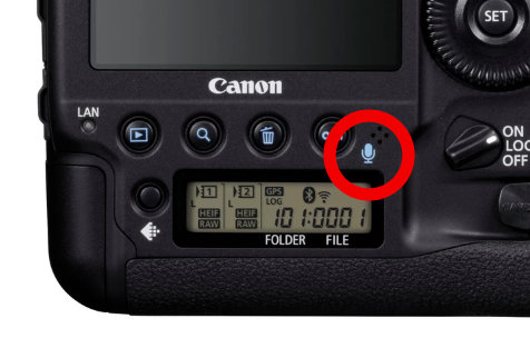 Canon EOS 1DX mark III záznam poznámky