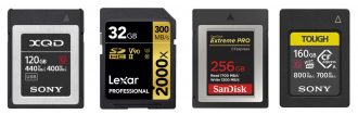 Paměťové karty standardu CFexpress a SD a XQD