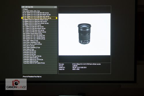 Promítání fotografií Canon XEED WUX400ST