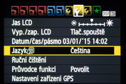 Menu a nejlepší doporučené nastavení EOS 1200D
