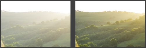 Příklad použítí Adobe Lightroom DEHAZE